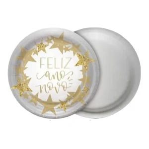 PRATO REDONDO ANO NOVO 18 CM C/ 08 - 23310131