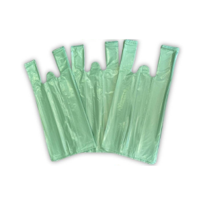 SACOLA RECICLADA VERDE 30X40