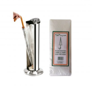 SACO PLASTICO P/ GUARDA CHUVA 14X74 - C/100