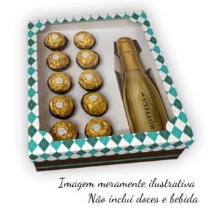 CAIXA PRESENTE BEBIDA/DOCES C/ BERCO - 8739