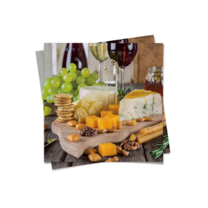 GUARDANAPO 33X33 QUEIJOS C/ 20 - 19000091