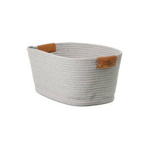 CESTO DE ALGODAO C/ ALCA 45X30X15 CINZA PARAMOUNT