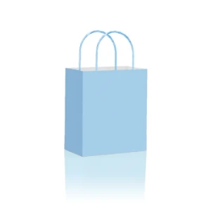 SACOLA PAPEL AZUL BEBE 13,5X8X16 C/10