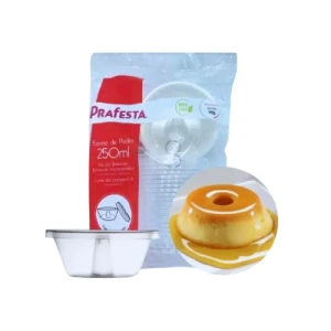FORMA PUDIM C/SOBR TAMPA 250 ML C/20 - PRAFESTA
