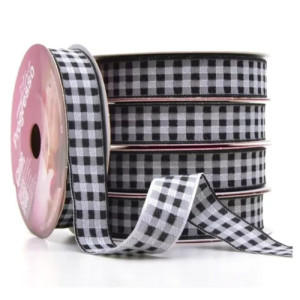 FITA XADREZ XT005 22MM COR 219 PRETO - 10 MT