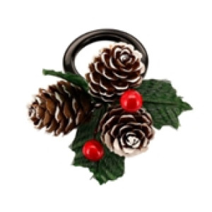 PORTA GUARDANAPOS MINI PINHAS 8CM 22347