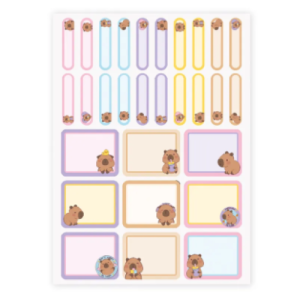 ETIQUETA P/MATERIAL ESCOLAR CAPIVARA C/58 - 18100232