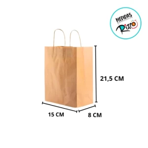 SACOLA PAPEL 21,5X15X8 - 14000060 AZULEJO