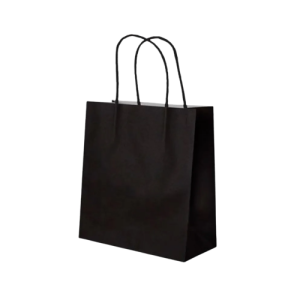 SACOLA PAPEL 17,5X8,5X33 PRETO C/10