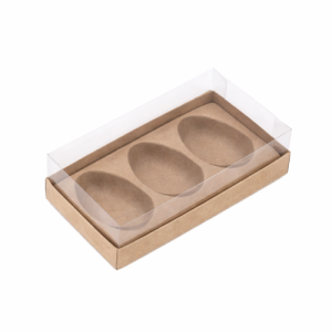 CAIXA HORIZONTE P/3 M.OVO 50G KRAFT - 13007311