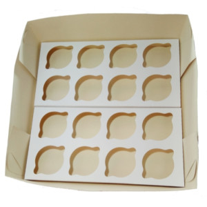CAIXA PAPELAO QUAD 35X35X10 C/16 DIV CUP CAKE