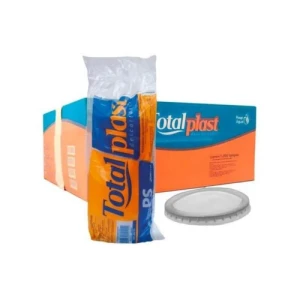 TAMPA P/ COPO ISOPOR 240ML C/100  TOTALPLAST