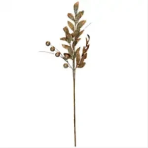 GALHO FOLHAGENS BERRIES GLITER 70CM CH - 31193