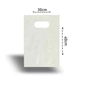 SACOLA ECO B. PALHACO BRANCA 30X40 - KG