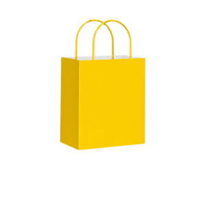 SACOLA PAPEL 13,5X8X16 AMARELO C/10