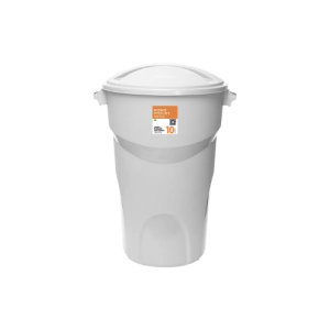 LIXEIRA RED C/ TP 10LT BRANCA PARAMOUNT