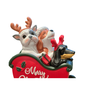 RESINA NATAL CACHORRO C/TRENO 28,5X16X27 - 84872001