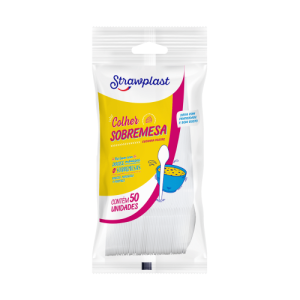 COLHER SOBREMESA BRANCA - C/50