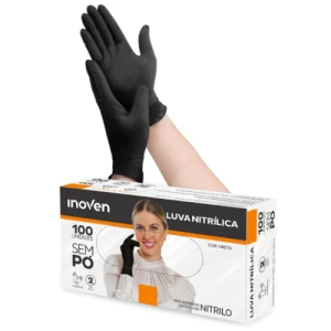 LUVA NITRILICA PRETA GG C/100 - INOVEN