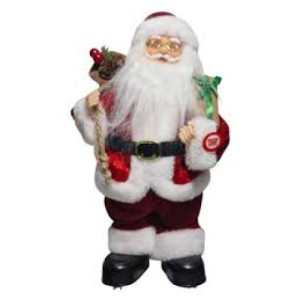 PAPAI NOEL TRADICIONAL 30CM MUS/MOV - 30412