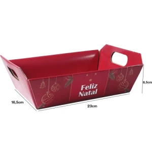 BANDEJA M PRESENTE DE NATAL 23X16,5X8,5 - BMP-02
