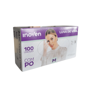 LUVA VINIL M C/PO C/100 - INOVEN