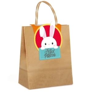 SACOLA PAPEL 21,5X15X8 - 14000691 PASCOA ADOLETA