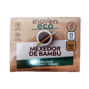MEXEDOR CAFE BAMBU SACHE 11CM - C/500 INOVEN
