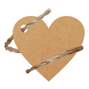 TAG CORACAO KRAFT C/ CORDAO C/ 12 - TG029