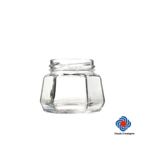VIDRO 170 ML SEXTAVADO C/ TAMPA MET BRANCA