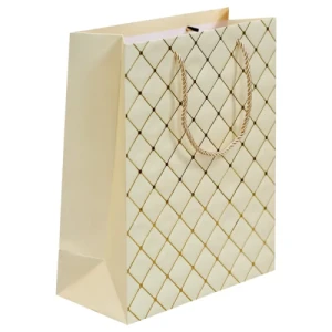 SACOLA PRESENTE 12X9X36 GOLD - 20906