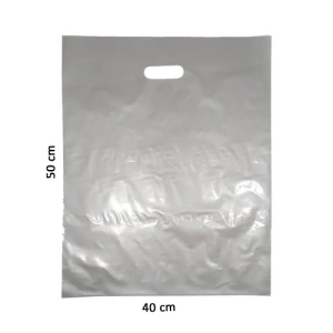 SACOLA ECO B. PALHACO PRATA 40X50 - KG