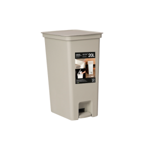 LIXEIRA C/ PEDAL 32X2,5X44,5 FLY 20L CREME PARAOUNT