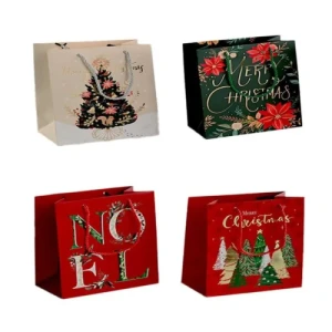 SACOLA PAPEL NATAL ESTAMP D4 32X26X10 - 27541