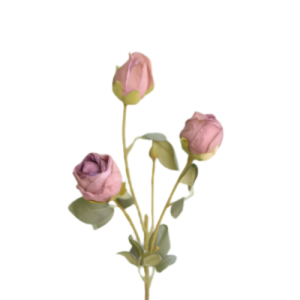 HASTE ROSA OUTONADA C/ BOTAO 62CM C/02 FLORES - 42007BR