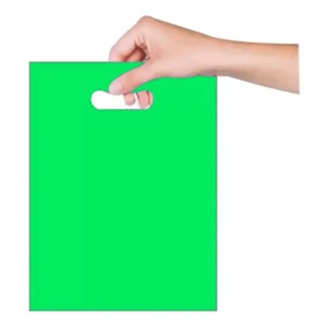 SACOLA PLAST 16X20 VERDE LIMAO C/25
