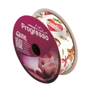 FITA  ECF005TR 22MM 224 ELEMENTOS NATALINOS RUSTICOS - 10 MT