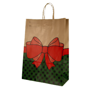 SACOLA 23,5X10X31,5 KRAFT NATAL