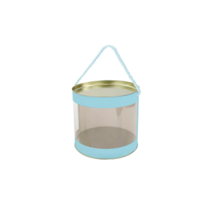 CESTA NA LATA C/ ALCA TURQUESA 20X22 - 18700358