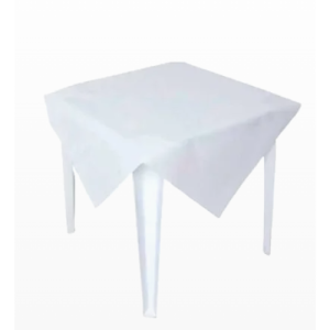 TOALHA PLAST BRANCA MESA 70X70 - C/10