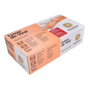 LUVA VINIL P S/PO C/100 - DESCARPACK
