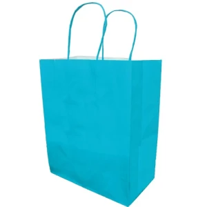 SACOLA PAPEL AZUL CEU 13,5X8X16 C/10