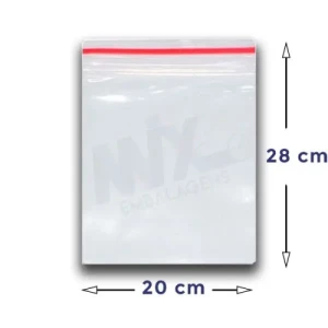 SACOS FECHO ZIP N09 20X28 - C/100 INOVEN