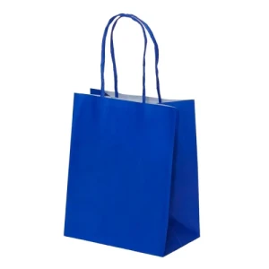 SACOLA PAPEL AZUL BIC 13,5X8X16 C/10