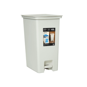 LIXEIRA C/ PEDAL SELETIVA 41,5X29,5X54 FLY 40L CREME PARAMOUNT