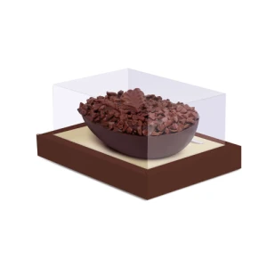 CAIXA MOLDURA P/ UM MEIO OVO LISO MARROM 350 GR - 13002065
